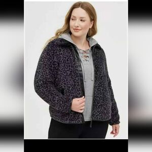 Torrid Black Leopard Jacket